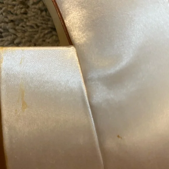 🤍Nina • white wedding block heel pump • 6.5 • EUC - Picture 6 of 6